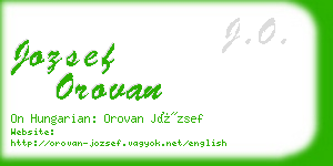 jozsef orovan business card